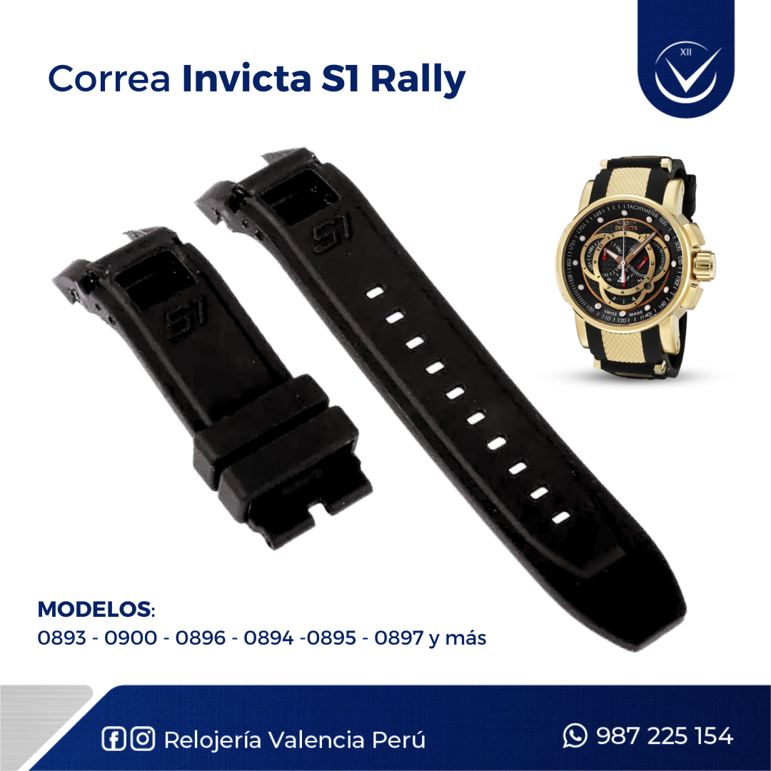 Correa Invicta S1 Rally 0893 0900 0896 Relojeria Valencia Peru