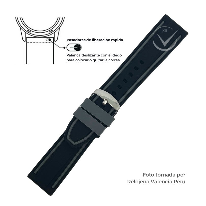 Correa para Reloj de Silicona Premium 22mm - 24mm