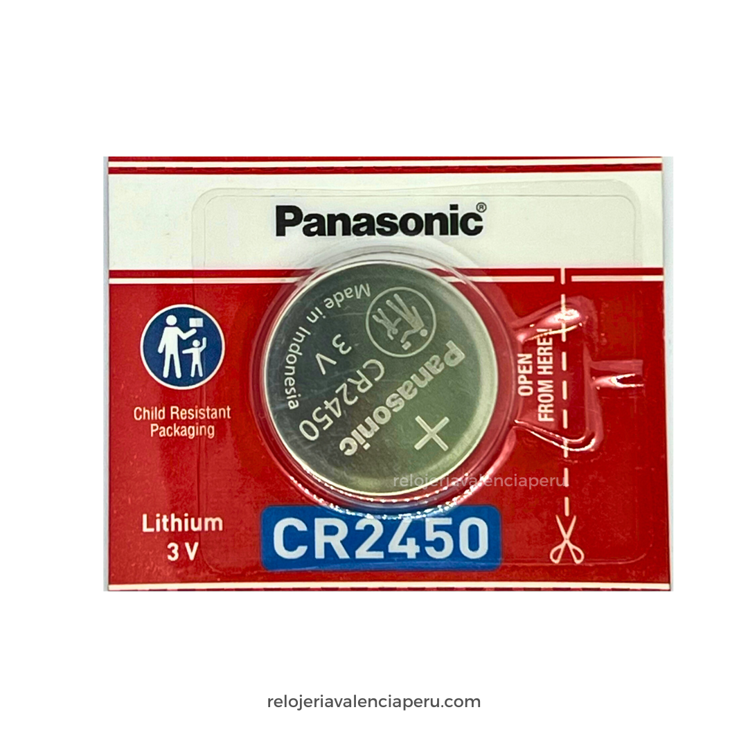 Pila de litio CR2450 3V Panasonic – Relojería Valencia Perú