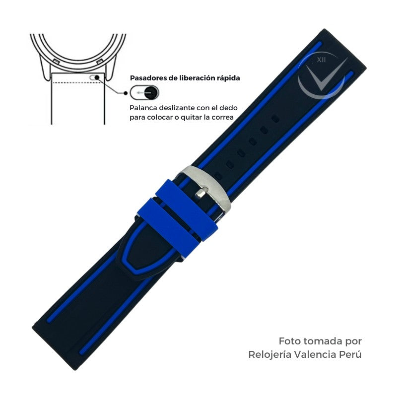 Correa para Reloj de Silicona Premium 22mm - 24mm