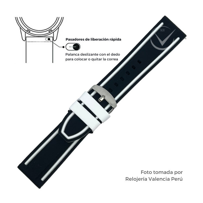 Correa para Reloj de Silicona Premium 22mm - 24mm