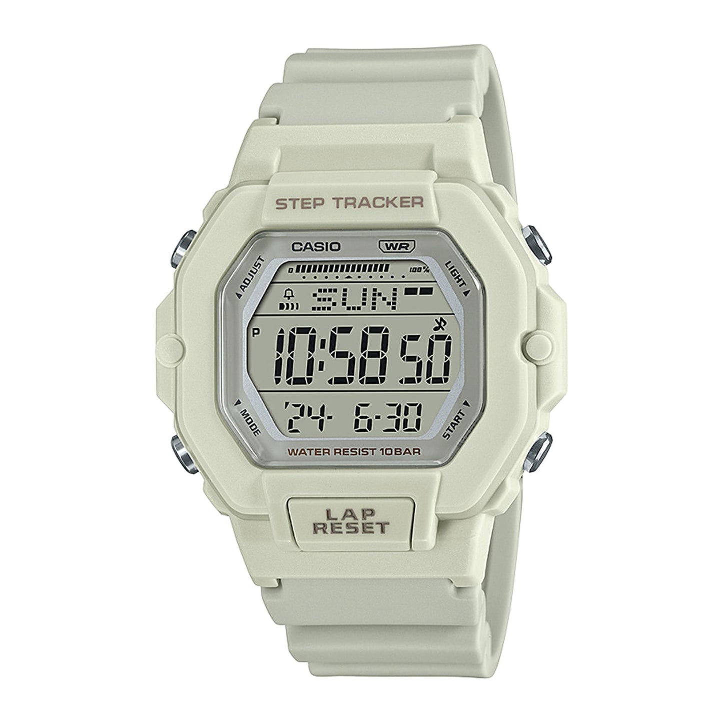 Reloj Casio Mujer LWS-2200H-8A Hueso Deportivo Digital