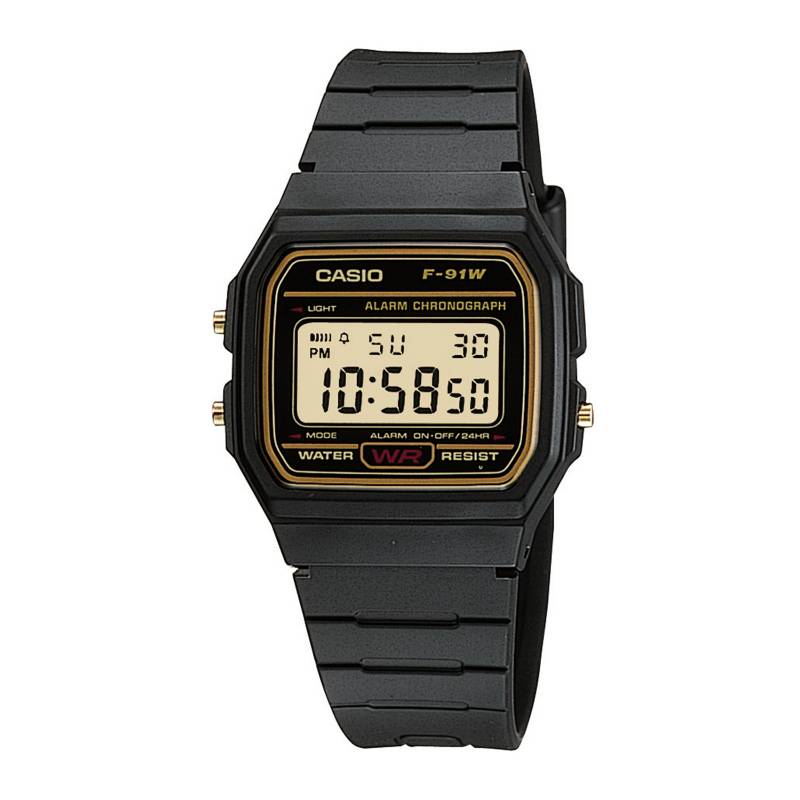 Reloj Casio Vintage F-91WG-9 Línea dorada/negro