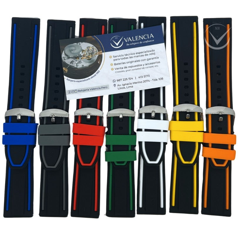 Correa para Reloj de Silicona Premium 22mm - 24mm