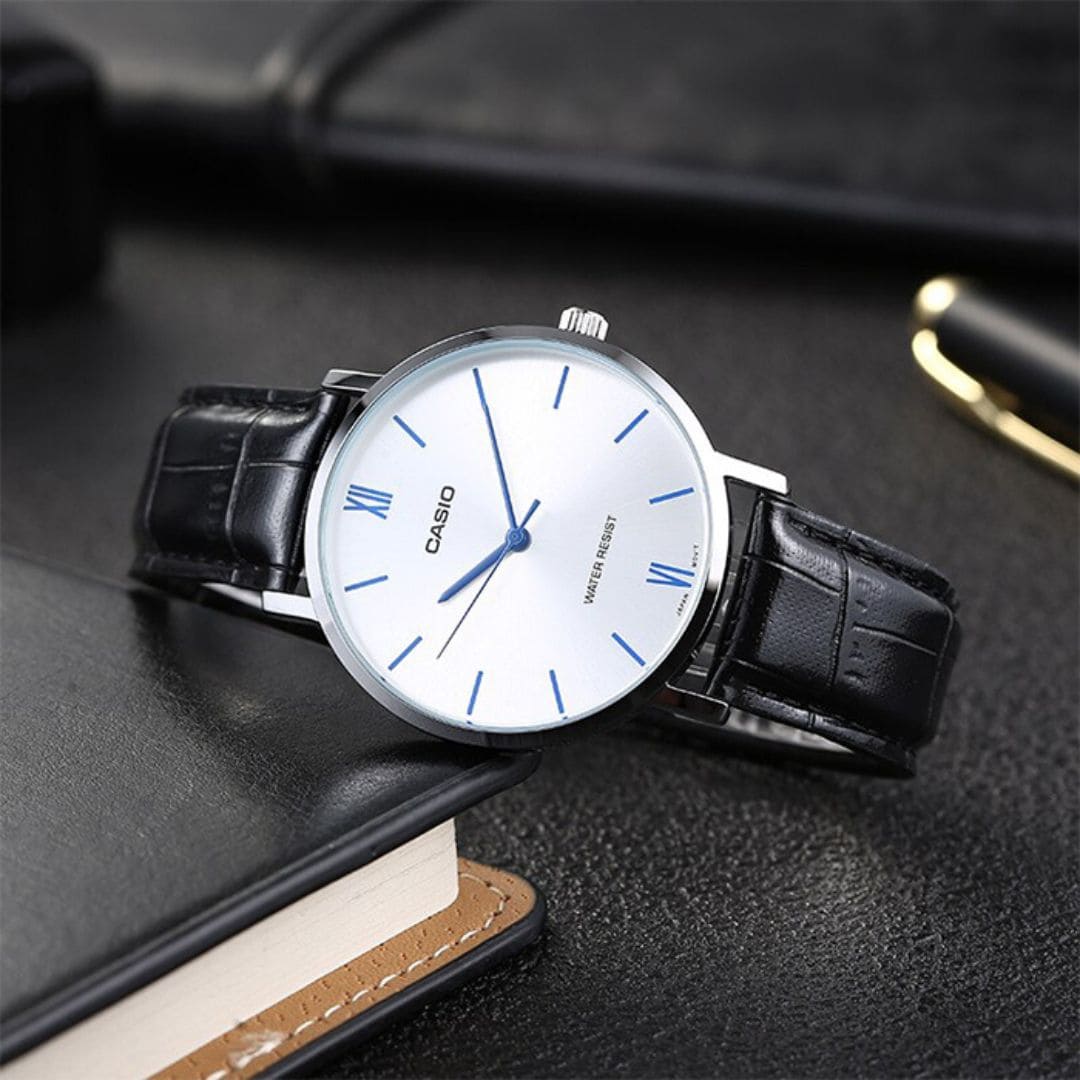 Reloj Hombre Casio MTP-VT01L-7B1 Análogo Cuero