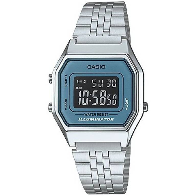 Reloj Casio Mujer LA680WA-2B Illuminator Pantalla Negativa
