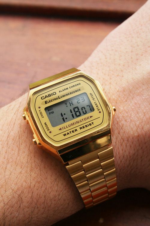 Reloj Casio Unisex A168WG-9 Dorado Illuminator