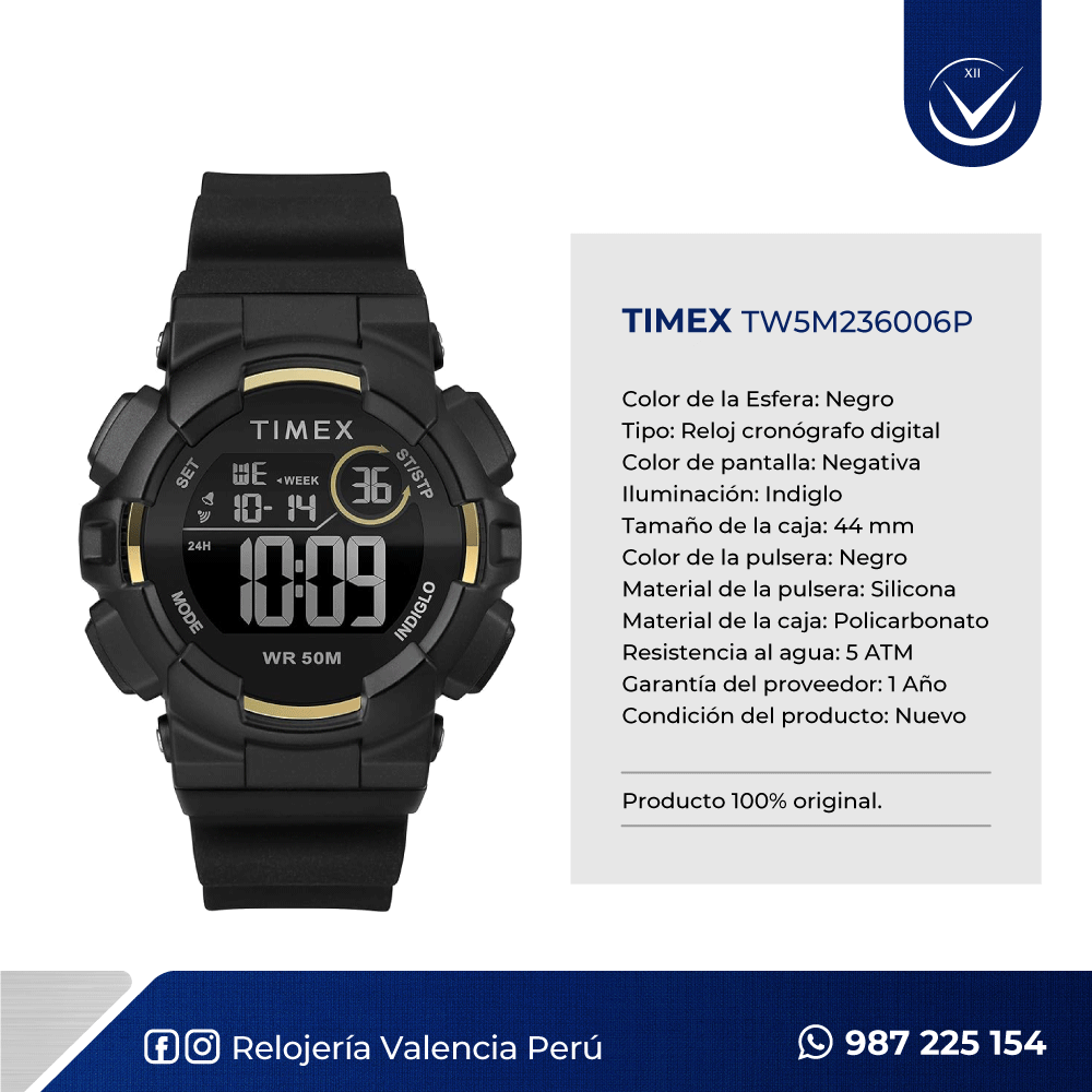 Reloj TIMEX Unisex TW5M23 Digital Deportivo Multifunción