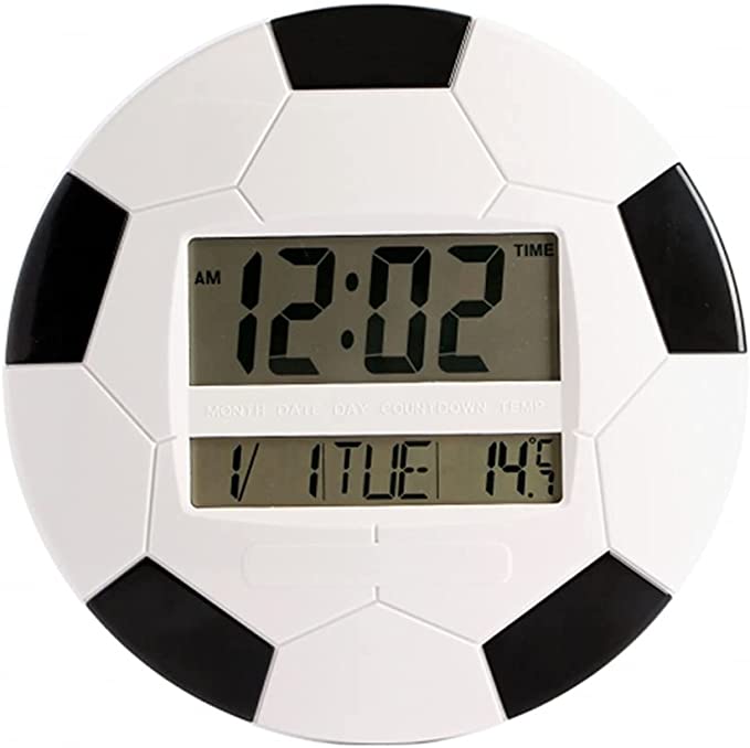 Reloj de pared pelota fútbol digital