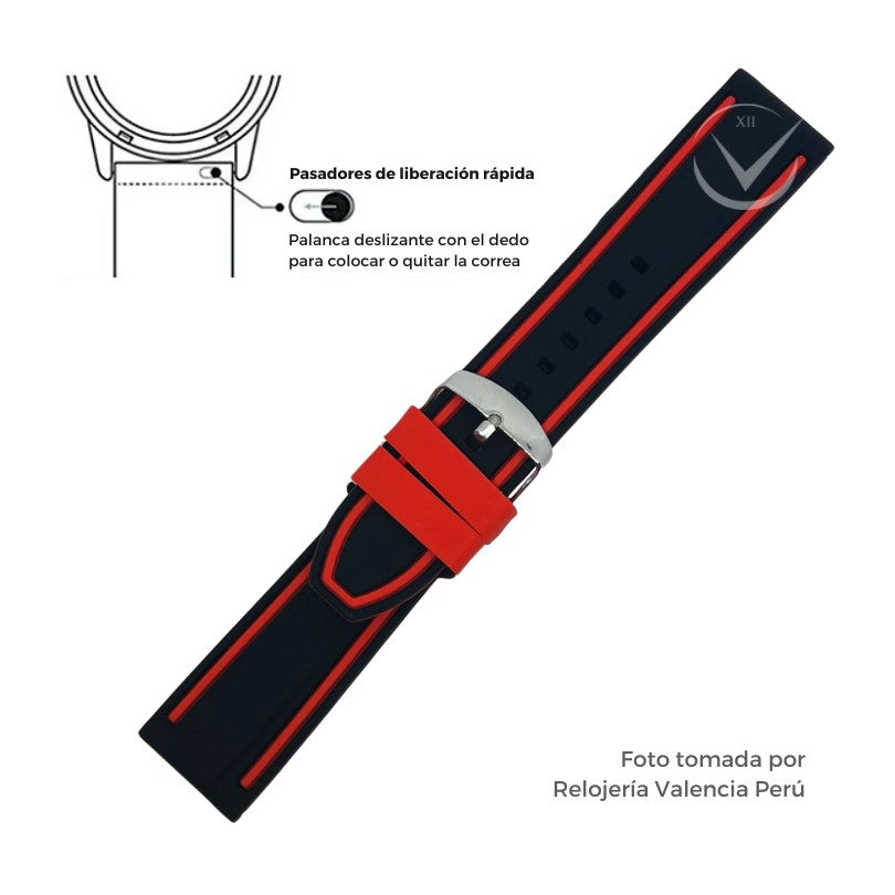 Correa para Reloj de Silicona Premium 22mm - 24mm