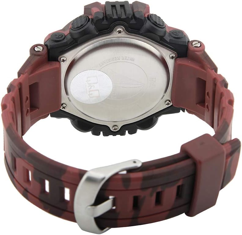 Reloj Q&Q Hombre M143J005Y Camuflado Rojo Digital Acuático