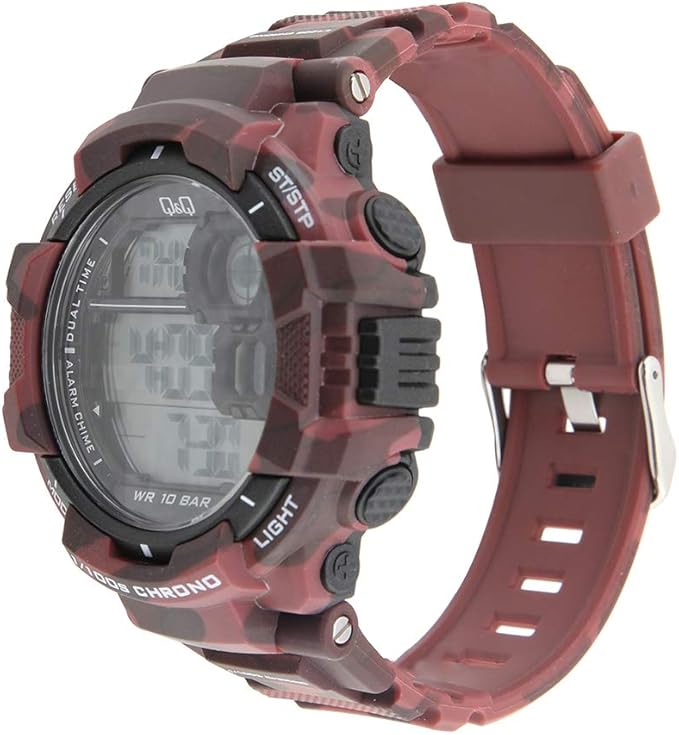 Reloj Q&Q Hombre M143J005Y Camuflado Rojo Digital Acuático