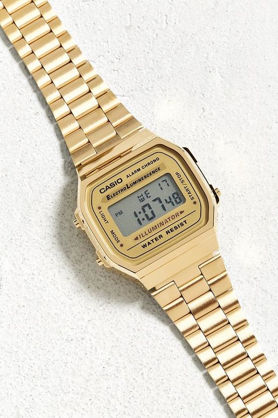 Reloj Casio Unisex A168WG-9 Dorado Illuminator