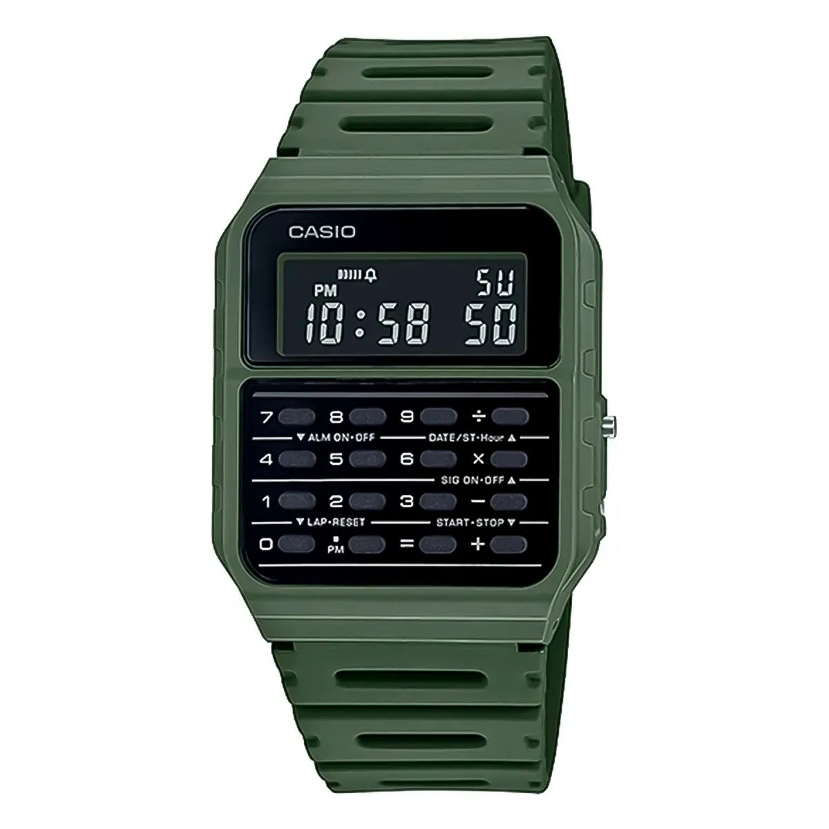 Reloj Casio Calculadora CA‑53WF‑3B Verde Olivo