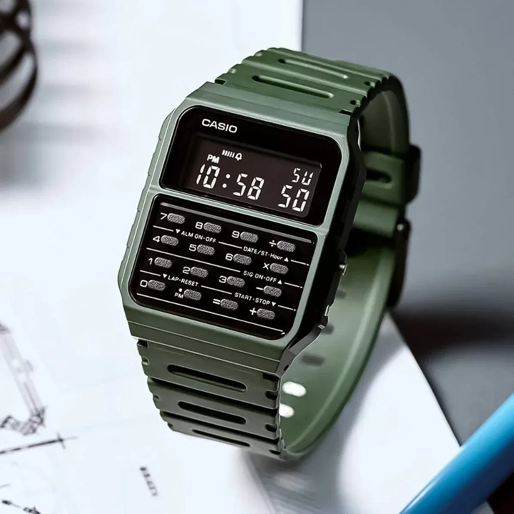 Reloj Casio Calculadora CA‑53WF‑3B Verde Olivo