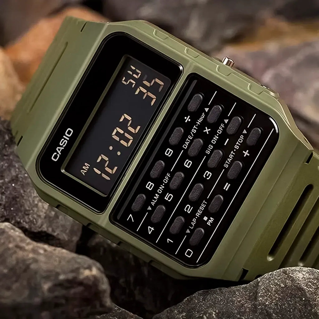 Reloj Casio Calculadora CA‑53WF‑3B Verde Olivo