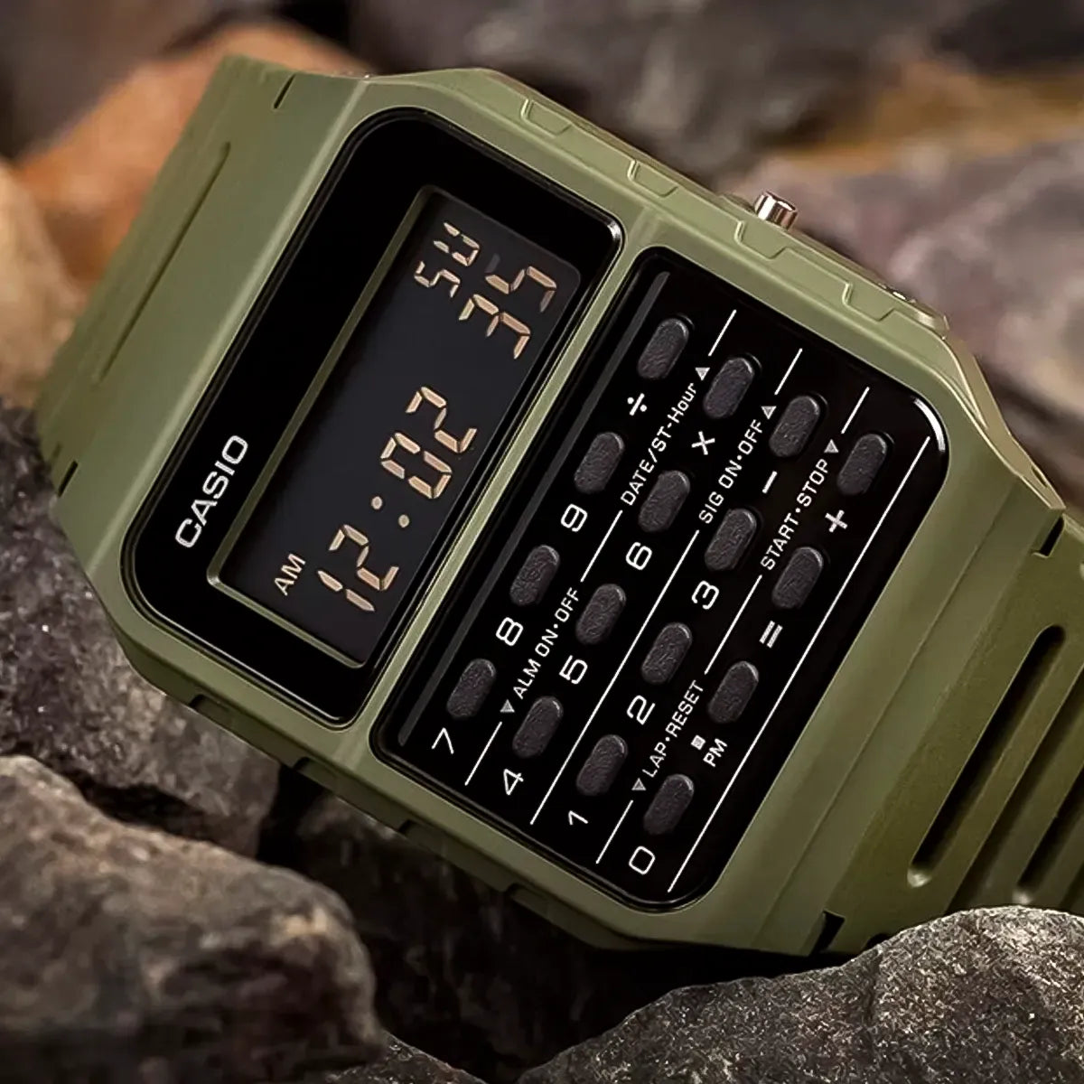 Reloj Casio Calculadora CA‑53WF‑3B Verde Olivo