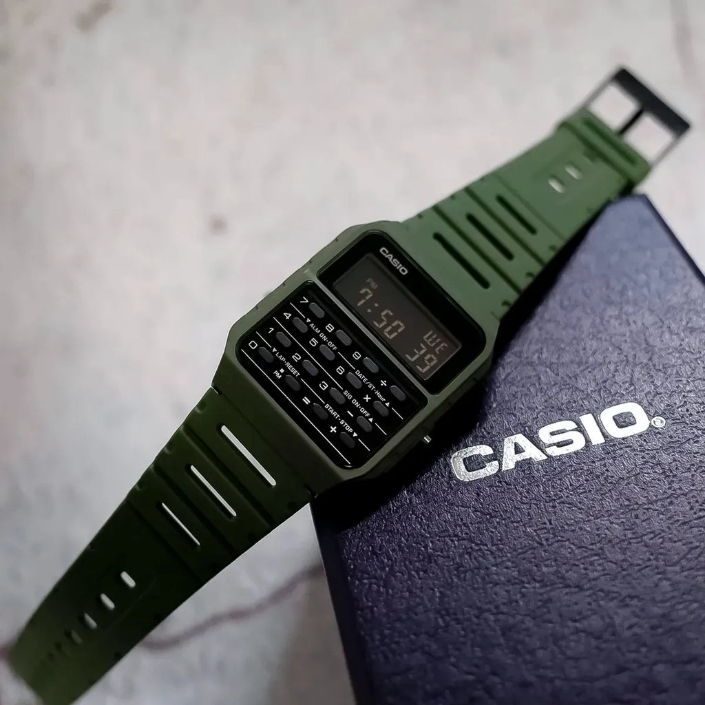 Reloj Casio Calculadora CA‑53WF‑3B Verde Olivo