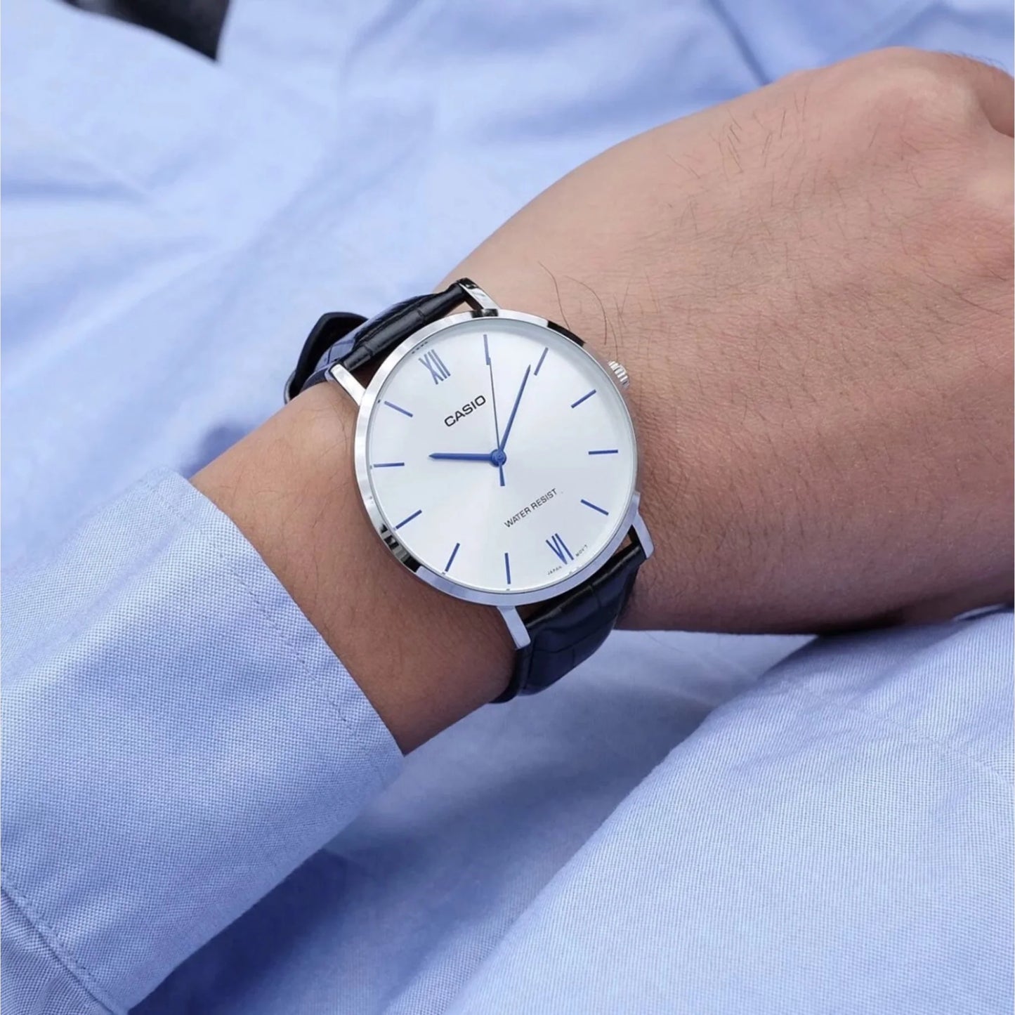 Reloj Hombre Casio MTP-VT01L-7B1 Análogo Cuero