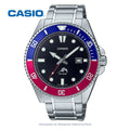 Reloj Casio Hombre Duro Marlin Pepsi MDV-106DD-1A2VC Acero Inoxidable