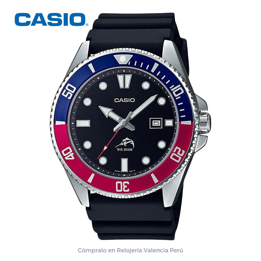 Reloj Casio Duro Marlin Pepsi MDV-106B-1A2V Acuático