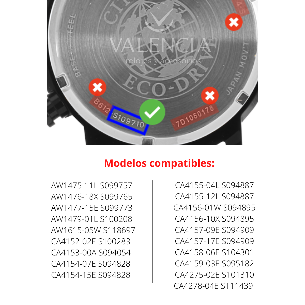 Correa Reloj Citizen Eco-Drive Aw1475 - Aw1477 - CA4155 y más