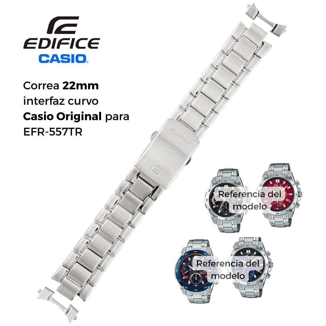 Correa Casio Edifice Original Acero Reloj EFR-557TR  - 22mm