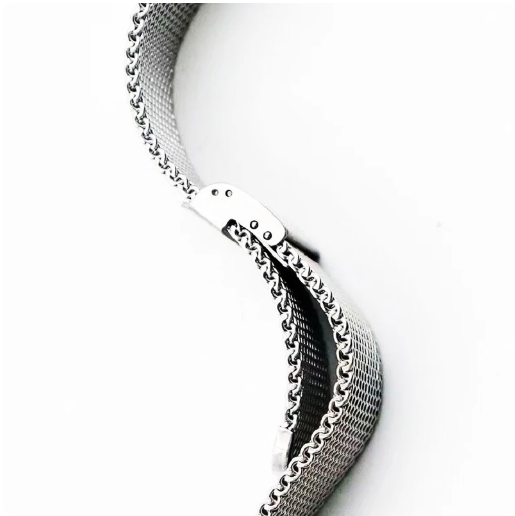 Correa Reloj Malla Milanesa de Acero Grueso - 22mm