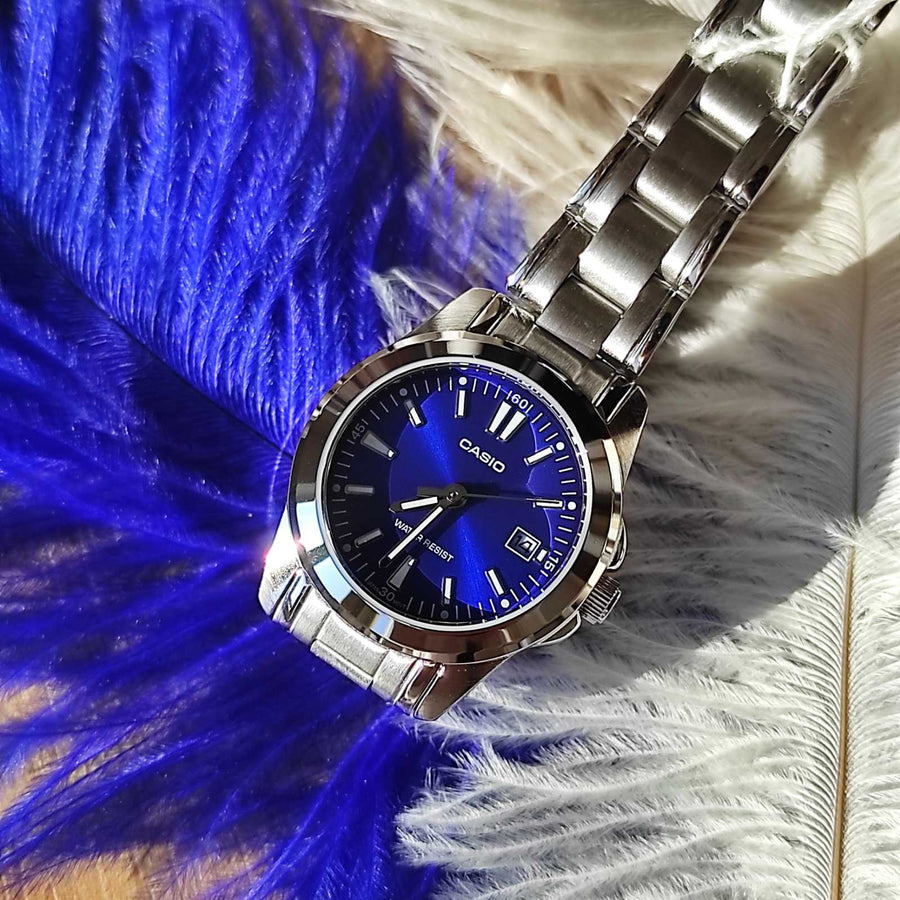 Reloj Casio Mujer LTP-1215A-2A2 Acero con Fechador