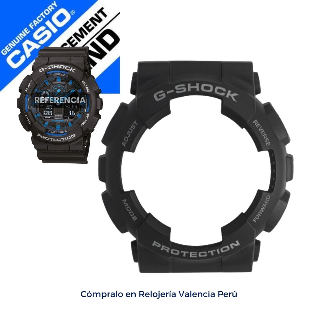 Bisel Casio Original de Reloj G-Shock GA-100, GA-110, GD-120 Letras grises