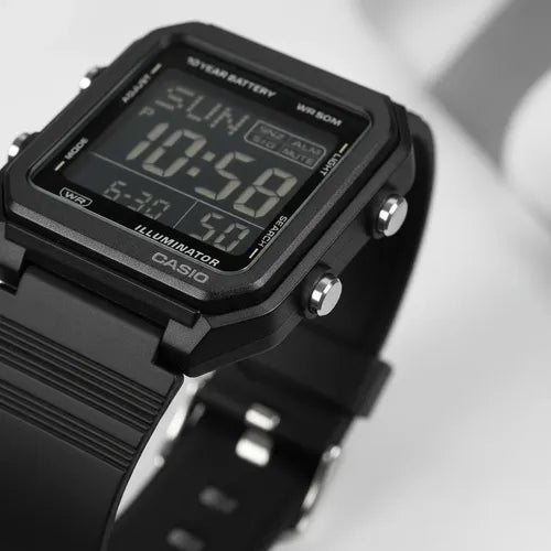 Reloj Casio Hombre W-221H-1BVDF Digital Negro Pantalla Negativa