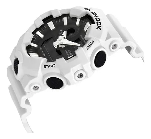 Reloj Casio G-Shock Hombre GA-700-7A Anadigi Blanco Resistente a Impactos