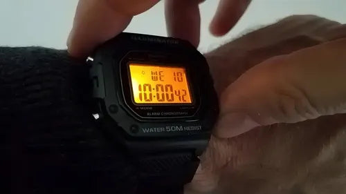 Reloj Casio Digital Hombre W-218H-4B2 Naranja Negro