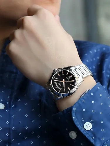 Reloj Hombre Casio MTP-1370D-1A Negro Acero