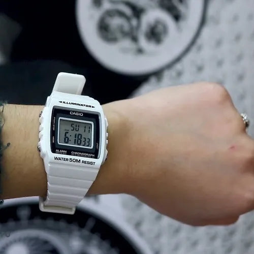 Correa Casio Original Reloj W-215H, W-215H-7 Blanco