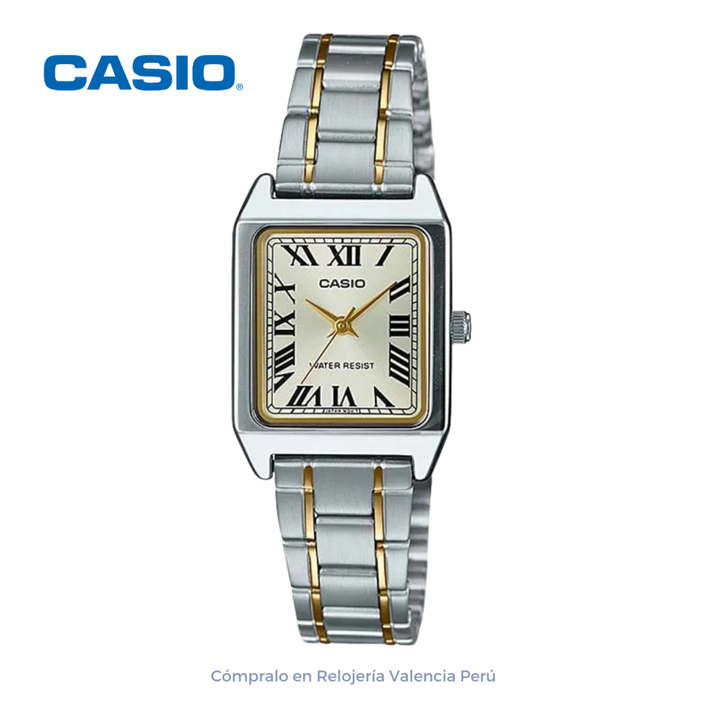 Reloj Casio Mujer LTP-V007SG-9BUDF Bicolor Números Romanos