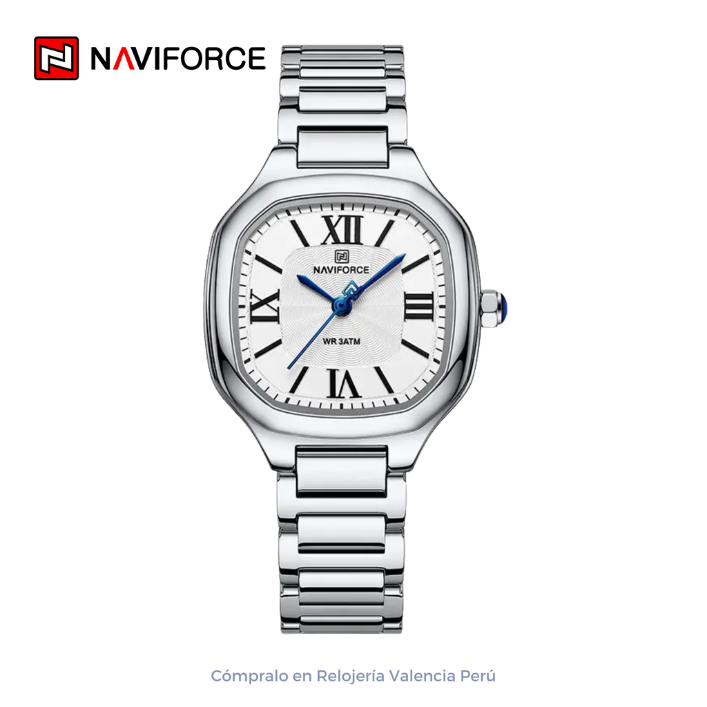 Reloj de mujer Naviforce NF5042 - Plateado fondo plateado