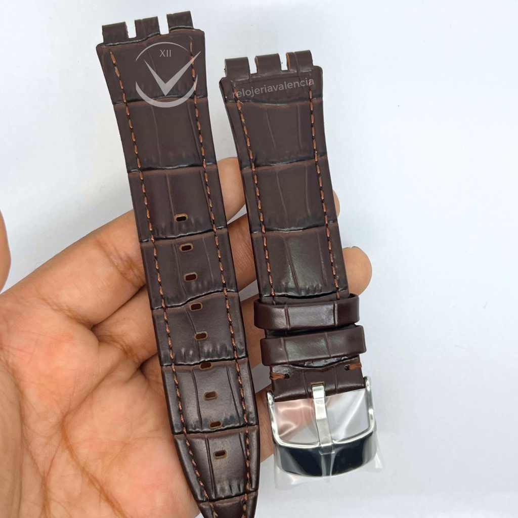 Correa de cuero 21 mm para Reloj Swatch