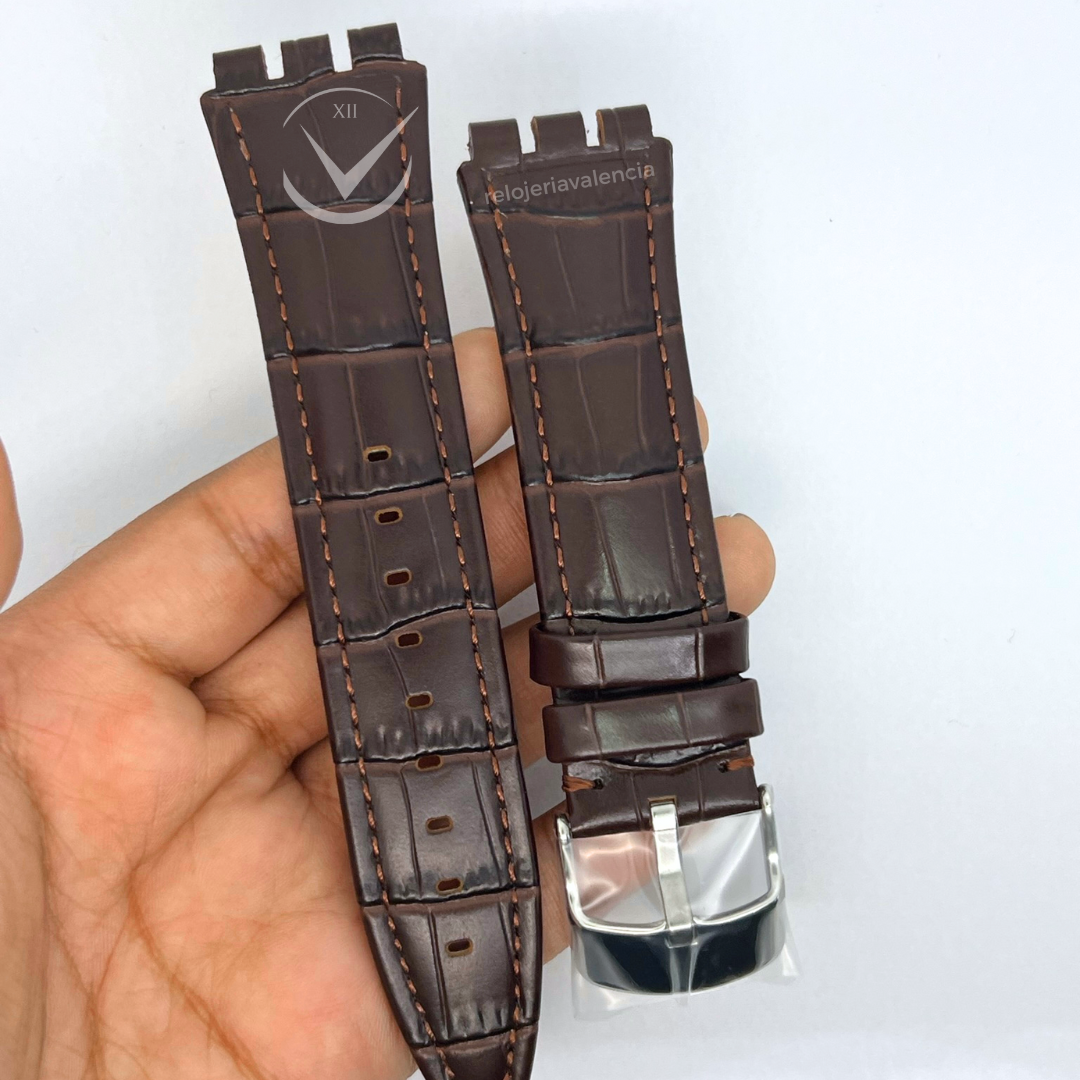 Correa de cuero 21 mm para Reloj Swatch