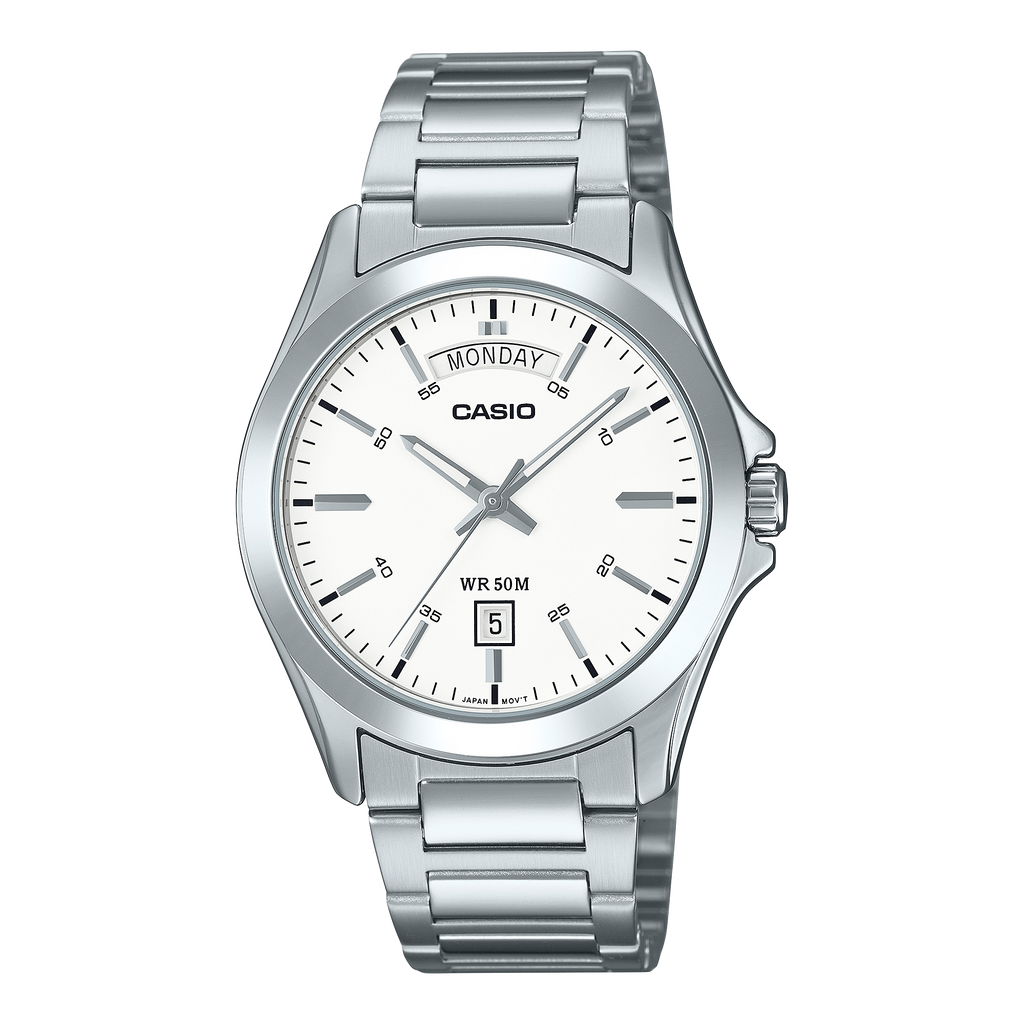 Reloj Hombre Casio MTP-1370D-7A3 Blanco Acero
