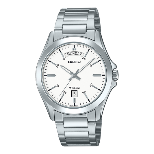 Reloj Hombre Casio MTP-1370D-7A3 Blanco Acero