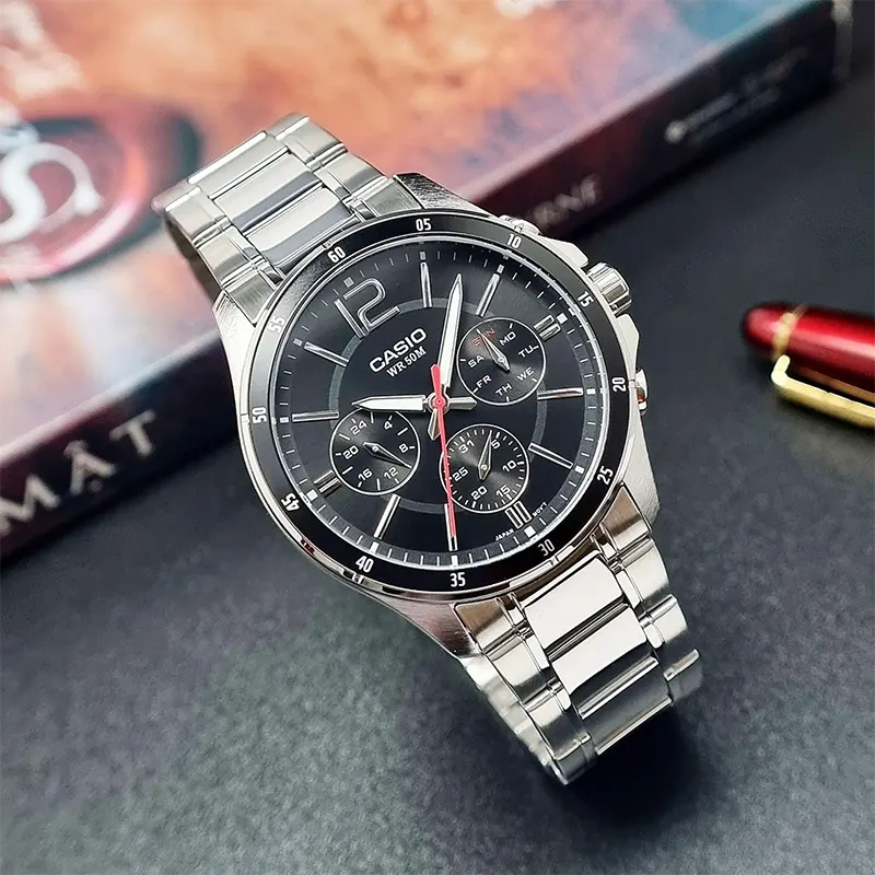 Reloj Hombre Casio MTP-1374D-1AV - Acero Inoxidable