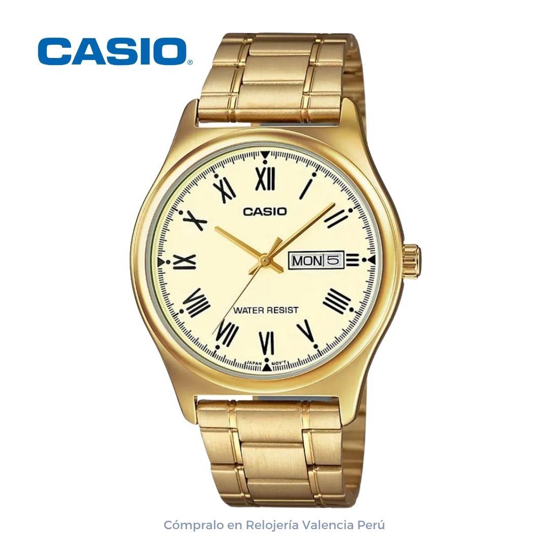 Reloj Hombre Casio MTP-V006G-9BUDF Dorado Elegante Clásico