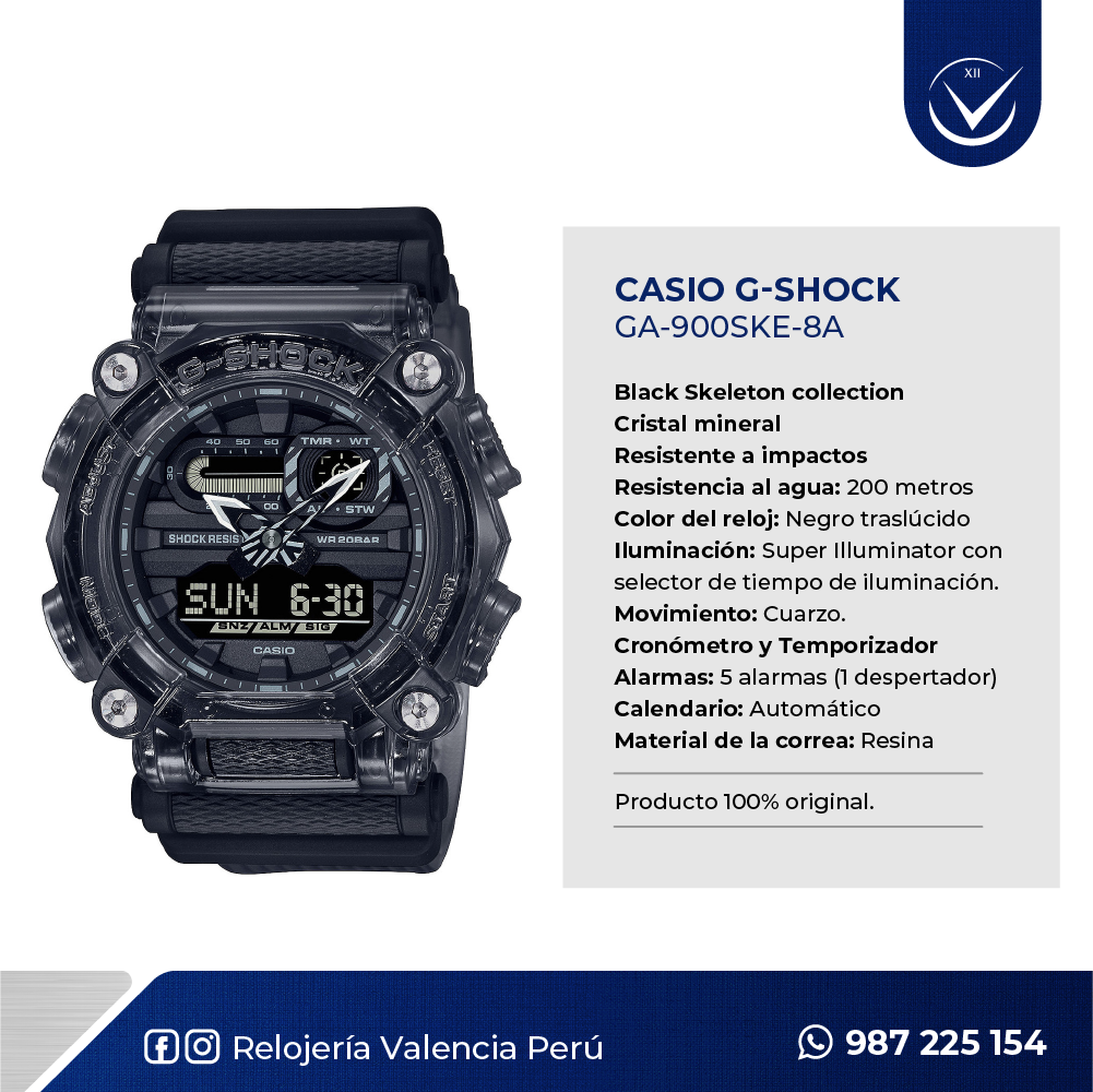 Reloj Casio G-Shock GA-900SKE-8A Hombre