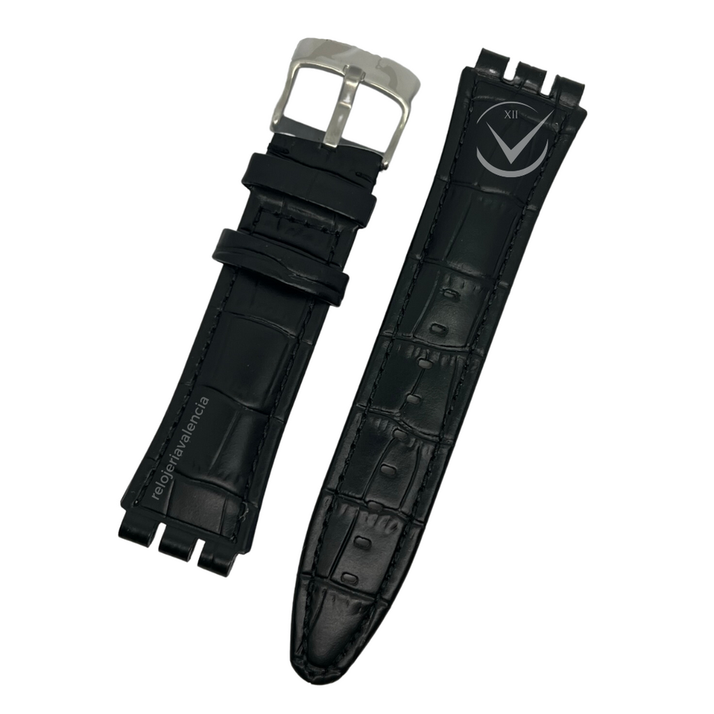 Correa de cuero 21 mm para Reloj Swatch