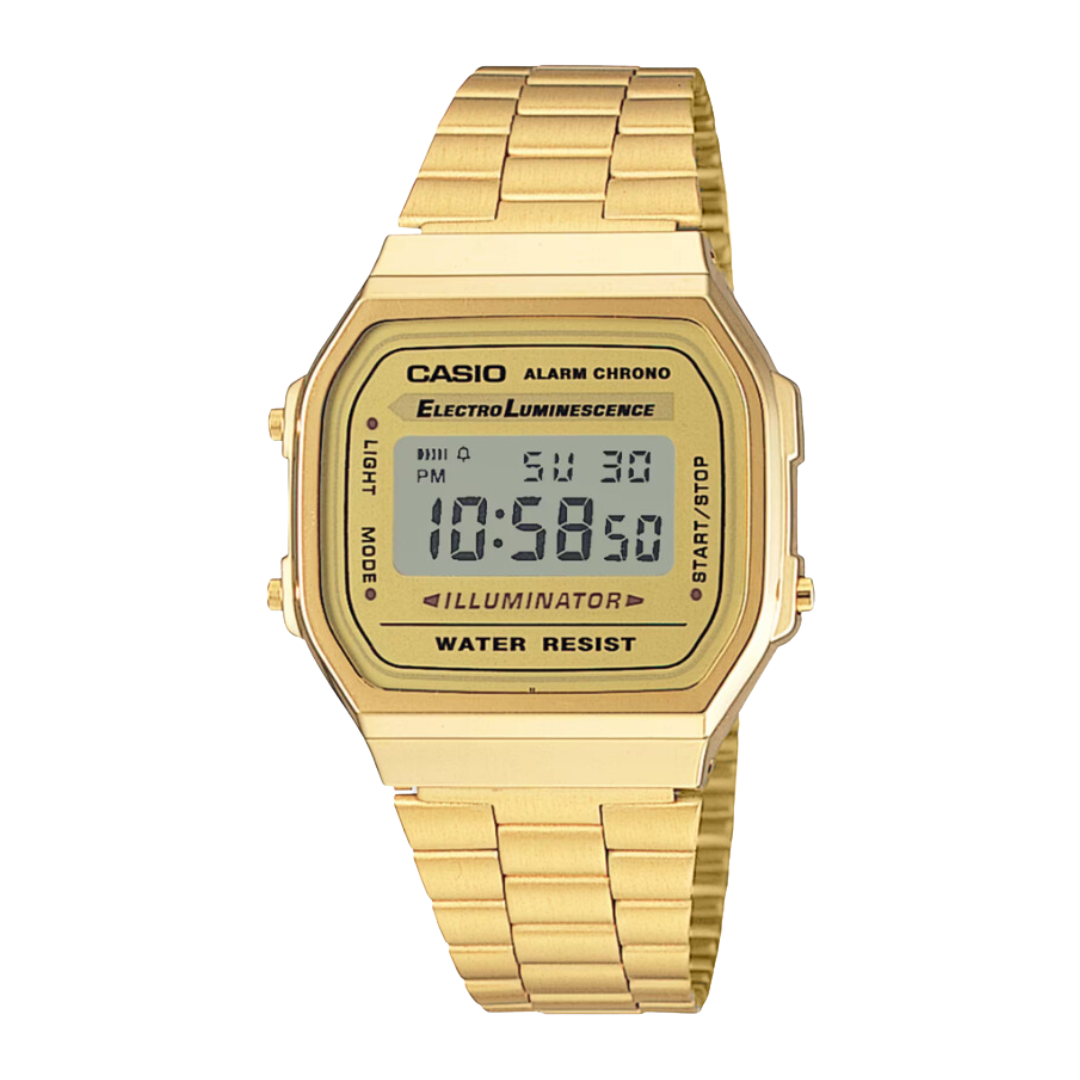 Reloj Casio Unisex A168WG-9 Dorado Illuminator