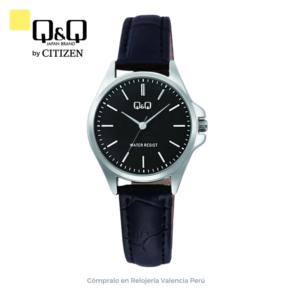 Reloj Q&Q Mujer C37A-015PY Negro Cuero