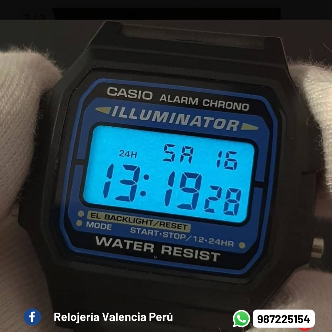 Reloj Casio F-105W-1ADF illuminator