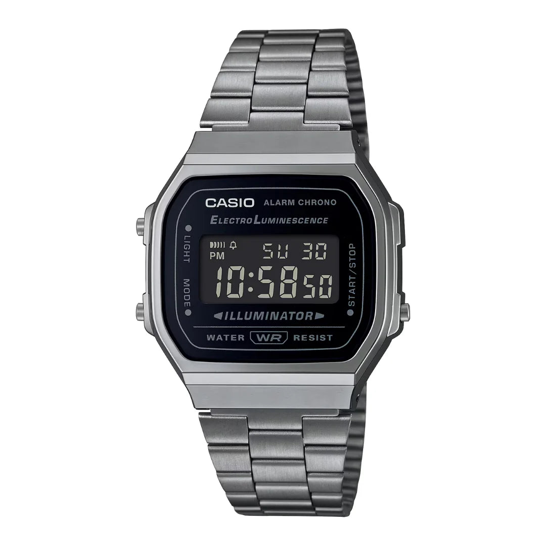 Reloj Casio Vintage A168WGG-1BDF Digital Negro Chrome Illuminator