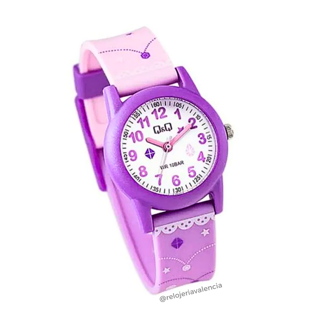 Reloj Q&Q Niña VR97J001Y Lila Collares